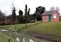 Die Severn-Trent-Water-Pumpstation bei Kites Hardwick.