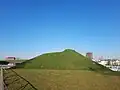 Silhouette der östlichen Kurtine (Festungswall) mit Blick von Süden (2021)