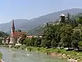 Eisack, Pfarrkirche Klausen und Schloss Branzoll