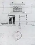 Entwurf zur Loggia Alexandra (Ferdinand v. Arnim, vor 1866)