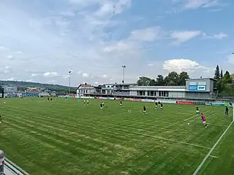 Kleiner Arena vor einem Oberliga-Spiel 2023