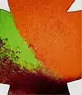 Kleines Kreuz, 35&nbsp;cm × 40,5&nbsp;cm; Öl auf Holz; 1999