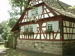 Altes Bauernhaus von 1716 im Museum Kloster Veßra