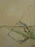 Klotstockspringer, Aquarell, 1945