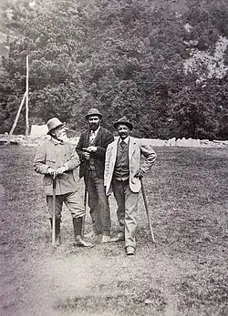 Anton von Rydzewski, Mansueto Barbaria, Christian Klucker (von links)