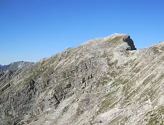 Südostansicht des Gipfelaufbaus