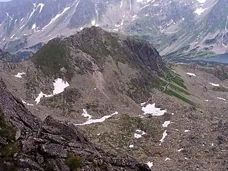 Blick vom Bergpass Zawrat