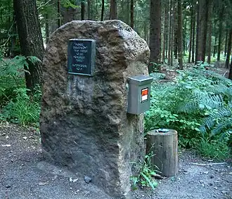Gipfelmarkierung am Monte Troodelöh