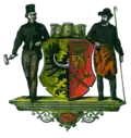 Wappen mit Schildhaltern