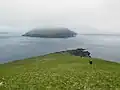 Blick über den südlichen Abschnitt der Insel (Kolturstangi) in Richtung Hestur.