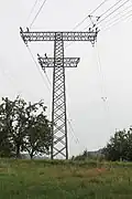 Abspannmast der Kompaktfreileitung