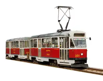 Visualisierung der Kattowitzer Straßenbahnwagen der Typen 14N und 14ND