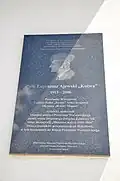 Gedenktafel zu Ehren von Eugeniusz Ajewski