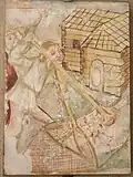 Ausschnitt aus dem Fresko „Heiliger Sonntag: das Fischen“