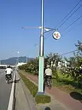 Straße mit Apfelbäumen in Chungju