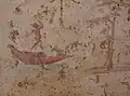 Wandmalerei mit Schiffsmotiv
