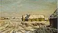 Franz Korwan Winter auf Sylt, Öl auf Holz 24&nbsp;cm ×&nbsp;38&nbsp;cm, ohne Jahr