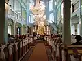 Das Innere der evangelischen Kirche