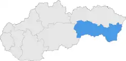 Der kraj Košice in der Slowakei