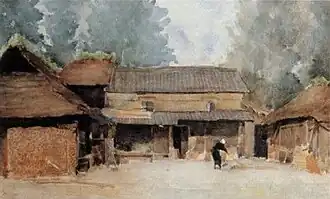 Gehöft (Aquarell)
