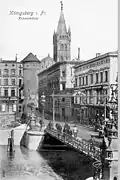 Die Krämerbrücke mit Blick auf Kantstraße und Schloss
