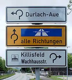 Tabellenwegweiser in Deutschland