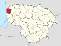Lagekarte von Kretingos rajono savivaldybė