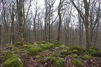 Gipfel des Kreuzberges im hessischen Westerwald bei Obershausen