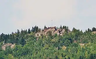 Der Gipfel des Kreuzfelsens aus südlicher Richtung