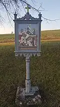 XI. Jesus wird an's Kreuz genagelt.