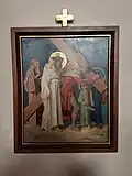 V. Simon von Cyrene hilft Jesus das Kreuz tragen