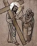VIII. Station: Jesus begegnet den weinenden Frauen.
