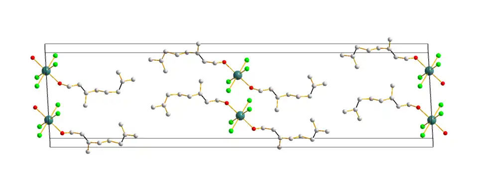 Kristallstruktur des Geraniol-Calciumchlorid-Komplexes Sauerstoff; Kohlenstoff; Calcium; Chlor