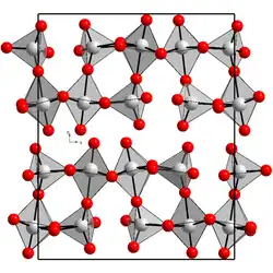 Kristallstruktur von Rhenium(VII)-oxid