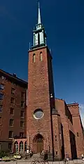 Kristuskyrkan, Nygotik Stil, Architekt : Atte V. Wilberg (1928).