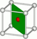 {110}-Gleitebene in einem kubisch-raumzentrierten Gitter