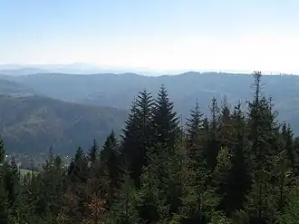 Mittig im Bild, Blick vom Czupel
