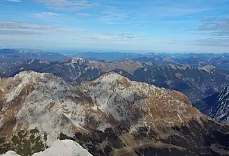 Südseite des Kuhkopfs (Bildmitte)