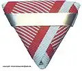 Band der Tapferkeits­medaille mit Wieder­holungs­spange (=&nbsp;zweimalige Verleihung)