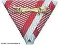 Band der Tapferkeits­medaille mit Schwerter­auflage für Frontkämpfer