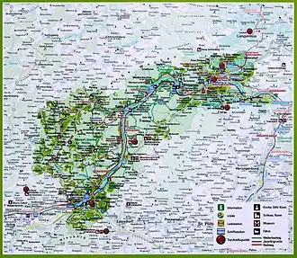 Dunkelsteinerwald: rechtsseitig der Donau, im Bereich der Wachau