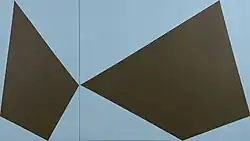 Shadow of a Field, Diptychon, 2015, 180 × 320 cm, Pigmente, Acryl auf Leinen