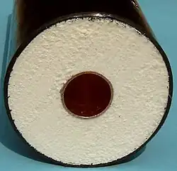 Fabrikneues flexibles Verbundrohr: Mediumrohr aus Kupfer, Mantelrohr aus Polyethylen, Dimension 28/90