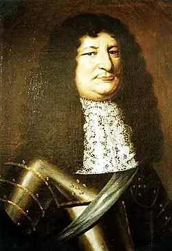 Friedrich Wilhelm, der Große Kurfürst im Harnisch und mit Schärpe, Gemälde von 1663
