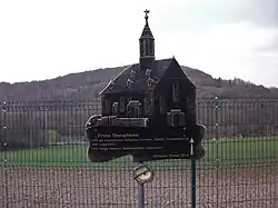 Infotafel zur ehemaligen Kirche Oberschlema