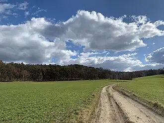 Kutschenberg (Bildmitte) in den Kmehlener Bergen