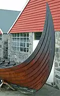 Der Bug des Kvalsund-Bootes