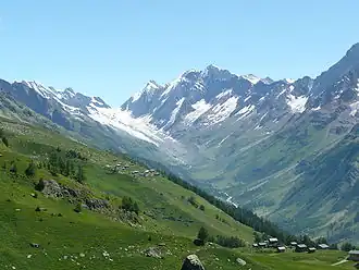 Lötschenlücke und Langgletscher von Südwesten, von der Lauchernalp