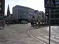 Klingenberg (vor 2012)-Blick nach Süden in die Aegidienstraße (links) und Mühlenstraße (Mitte)