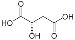Strukturformel L-Äpfelsäure